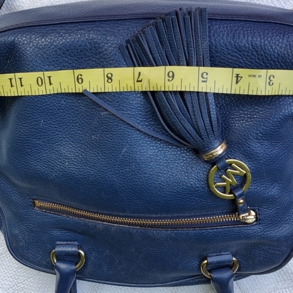 Michael Michael Kors blue leather satchel crossbody‎ - Picture 6 of 16